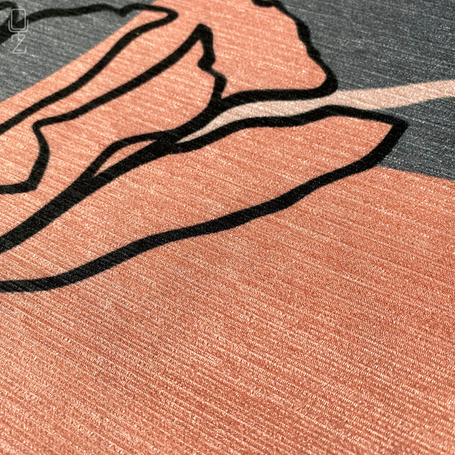 Grey and Pink Abstract Leaf Cushion Cover