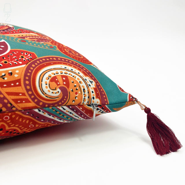 Red & Green Ethnic Set of 2 Cushion Covers