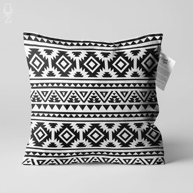Aztec Black & White Pillow Cover