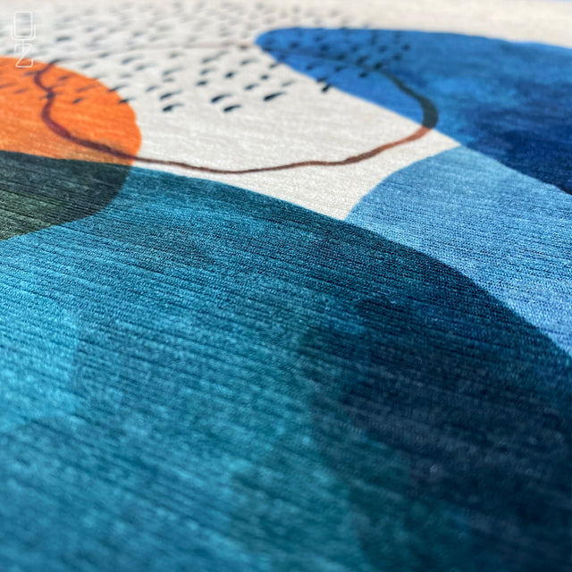 Ivory Pillow Cover with Watercolour Patterned