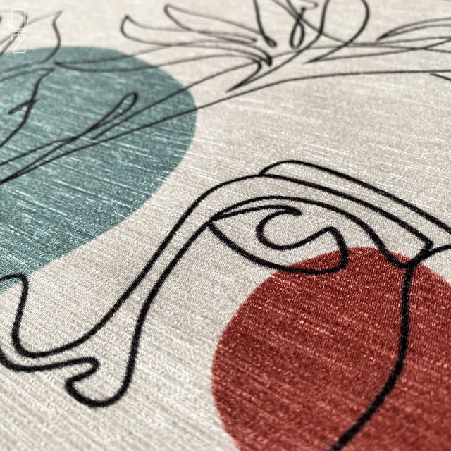 Abstract Face Pattern Cushion Cover