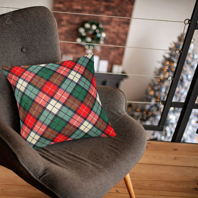 Plaid Pattern Red & Green Xmas Pillow Cover