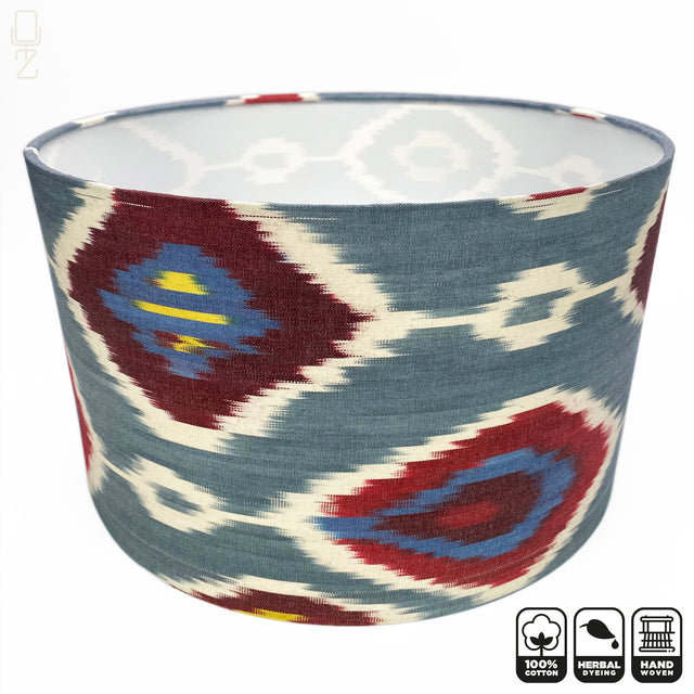 Grey Ikat Lampshade from Cotton