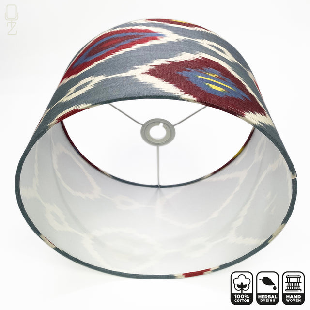Grey Ikat Lampshade from Cotton