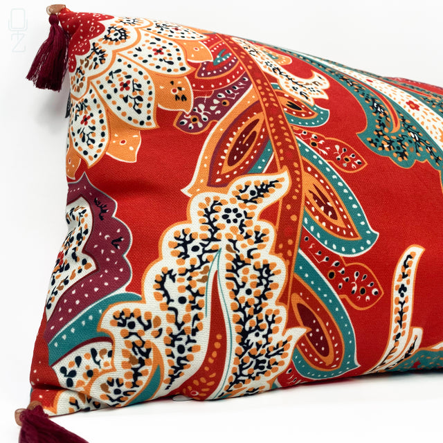 Red & Green Ethnic Set of 2 Cushion Covers