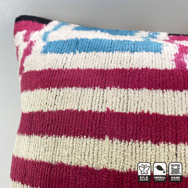 Pink Silk Velvet Traditional Cushion Cover