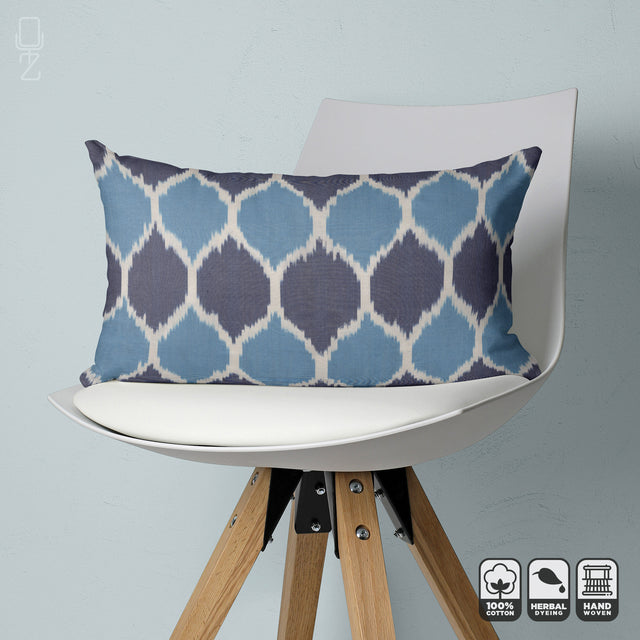 Ethnic Handwoven Cotton 40x60cm Ikat Pillow Cover