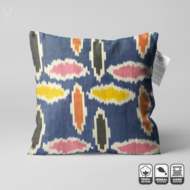 Multicoloured Traditional Ikat Pillow Cover