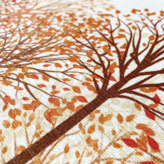 Set of 2 Leaves Trees Orange Cushion Covers