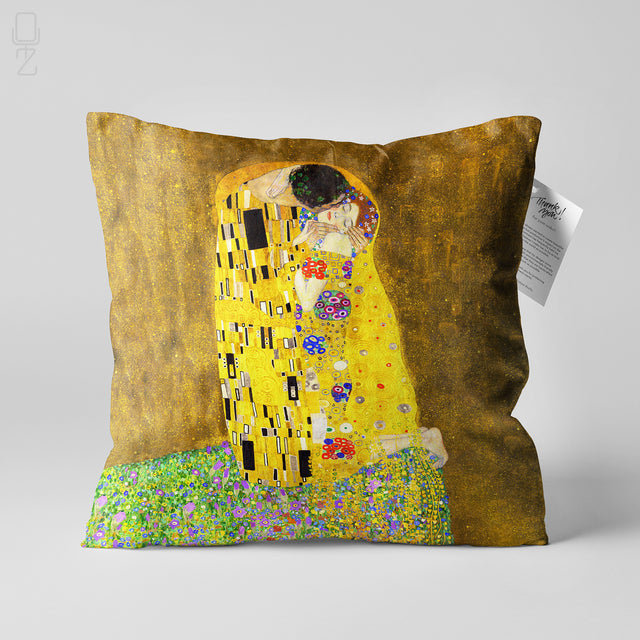 The Kiss by Gustav Klimt – Artistic Masterpiece Chenille Cushion Cover