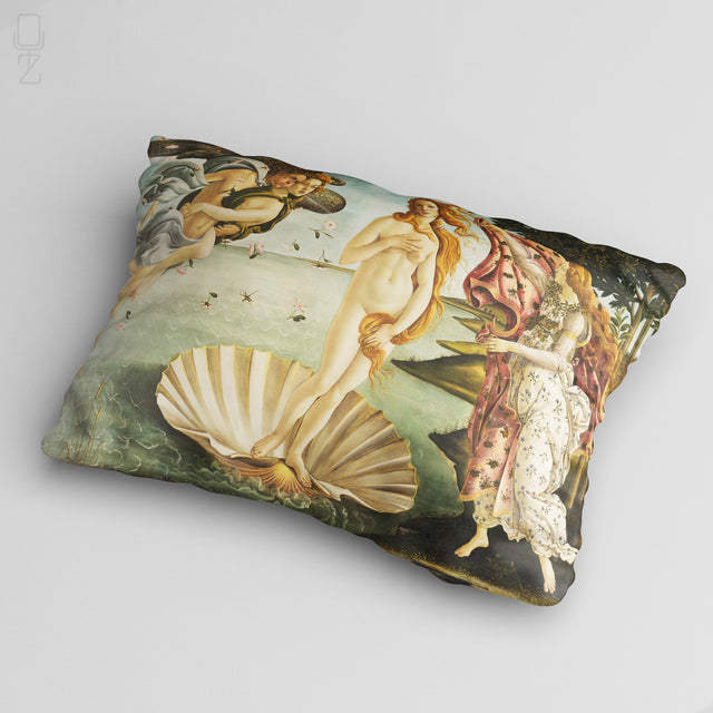 The Birth of Venus Velvet Cushion Cover - Sandro Botticelli Art Pillow