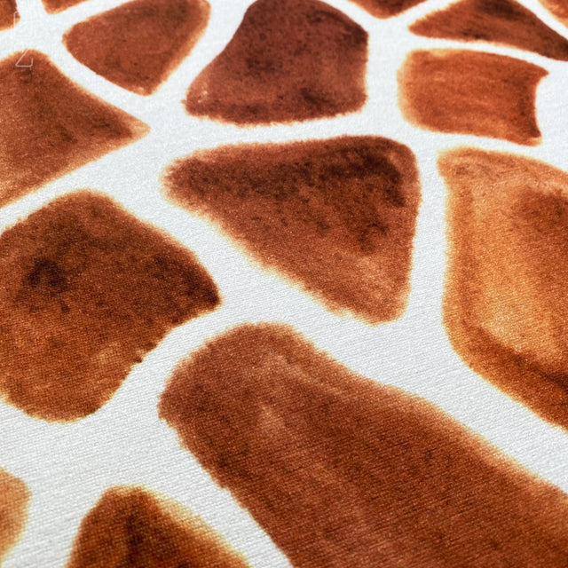 Giraffe Print Soft Chenille Cushion Cover: Double Sided