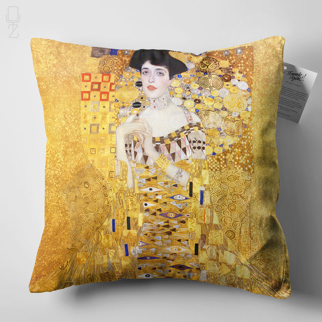 Klimt Adele Bloch-Bauer Cushion Cover - The Woman in Gold Luxury Art Pillow