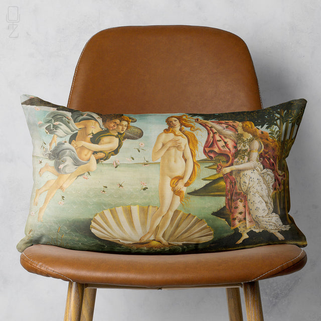 The Birth of Venus Velvet Cushion Cover - Sandro Botticelli Art Pillow