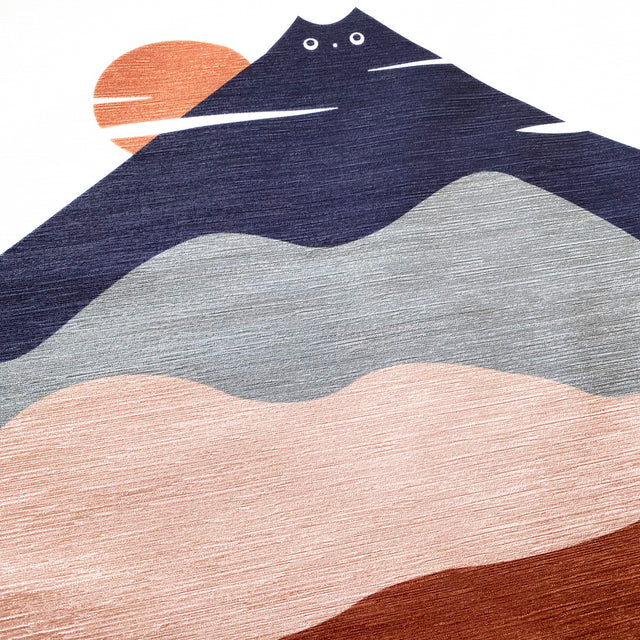 Cat & Mountain Themed Cushion Covers Set of 2