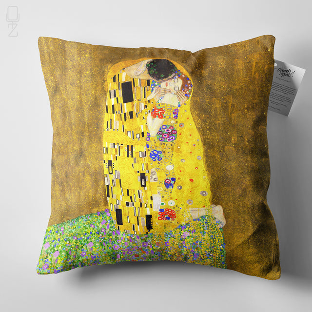 The Kiss by Gustav Klimt – Artistic Masterpiece Chenille Cushion Cover