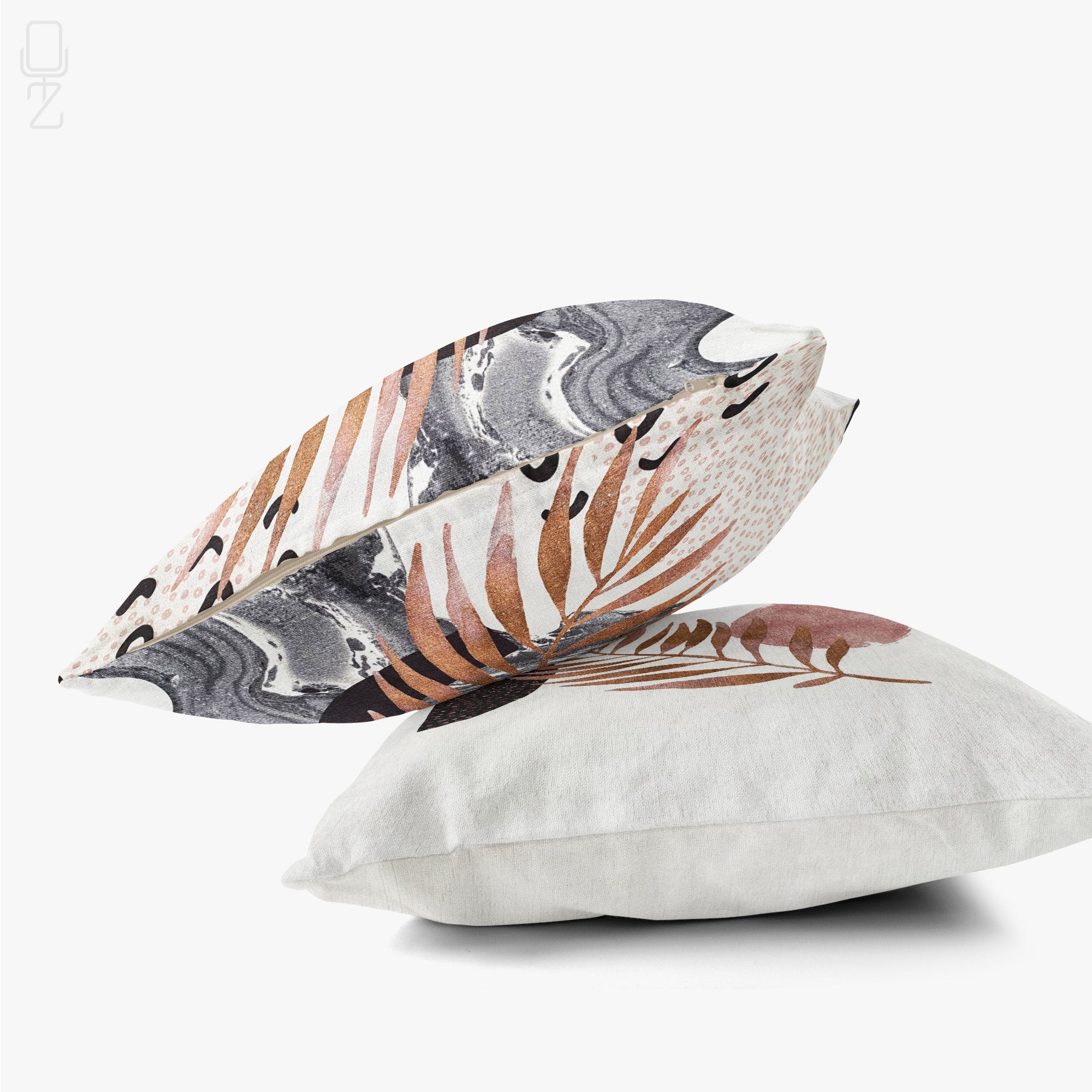 Feather print cushion outlet cover