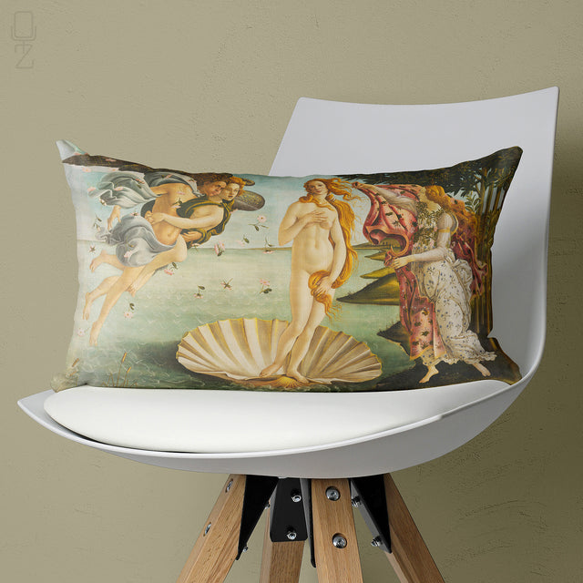The Birth of Venus Velvet Cushion Cover - Sandro Botticelli Art Pillow