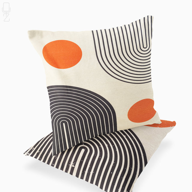 Abstract Set of 2 Decorative Cushion Covers