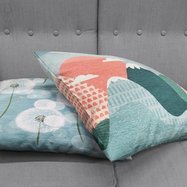 Dandelion Seed & Mountains Set of 2 Cushion Covers