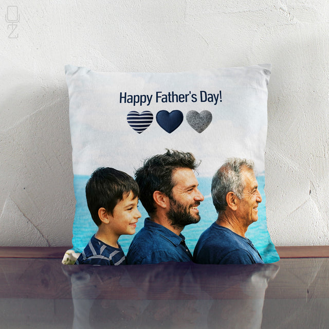 Personalised Photo Cushion Cover – Custom Father’s Day Gift
