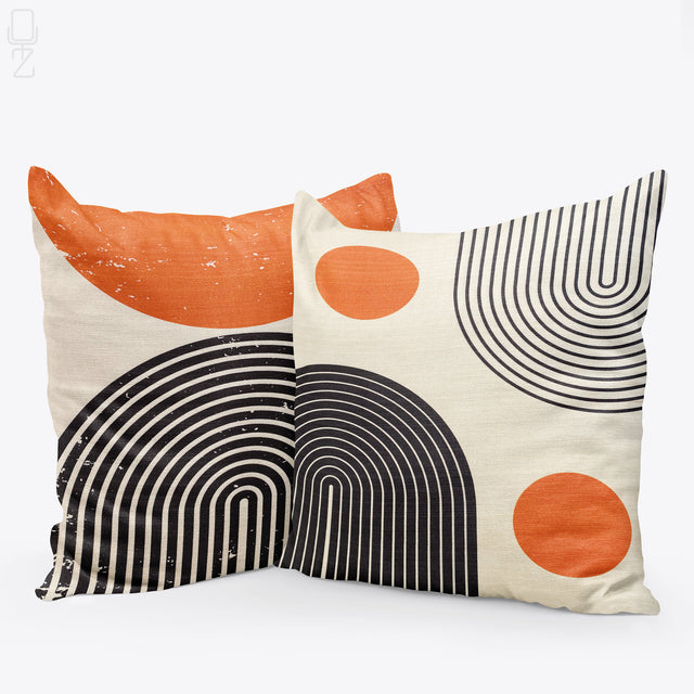 Abstract Set of 2 Decorative Cushion Covers