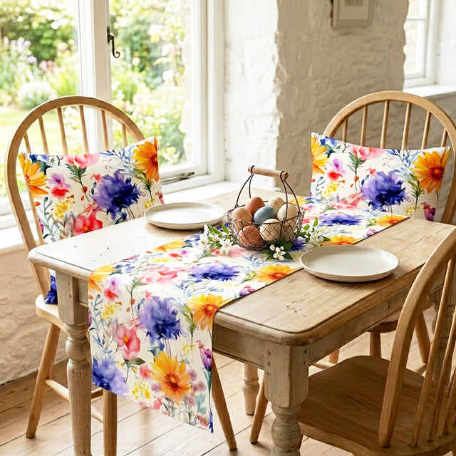 Botanical Garden Cushion Cover - Artistic Watercolor Floral Gift for Her