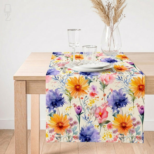 Botanical Garden Cushion Cover - Artistic Watercolor Floral Gift for Her