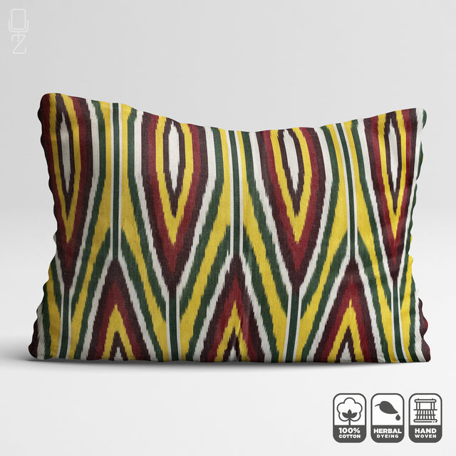 Cotton Ikat Cushion Cover with African Ethnic Theme