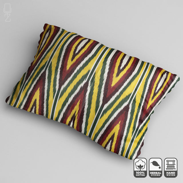 Cotton Ikat Cushion Cover with African Ethnic Theme