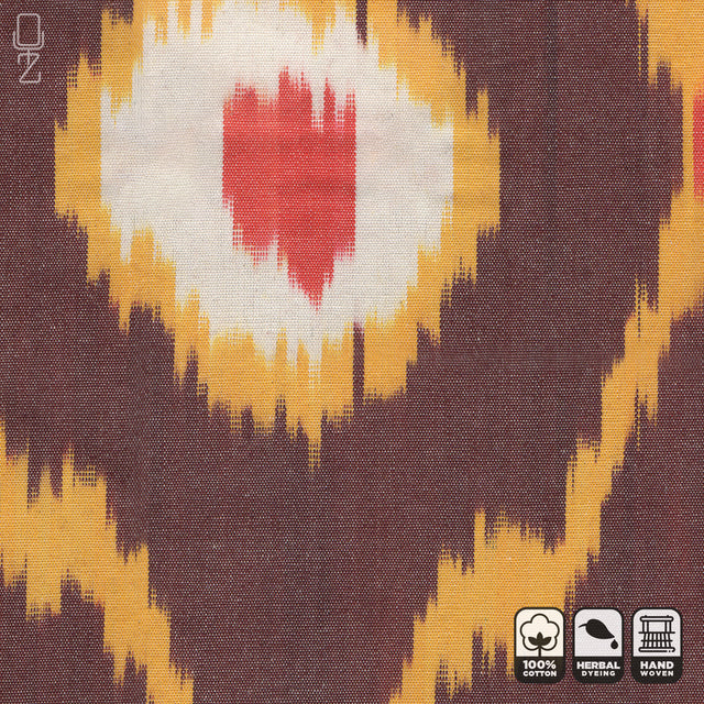 Ethnic Traditional Handwoven Fabric Texture with Brown Yellow and Red Colours