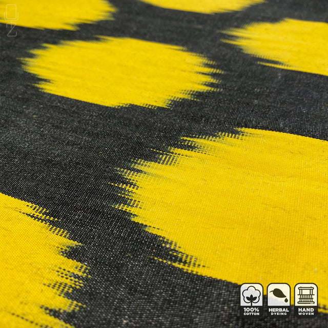 Bumble Bee Pattern Handwoven Fabric Texture