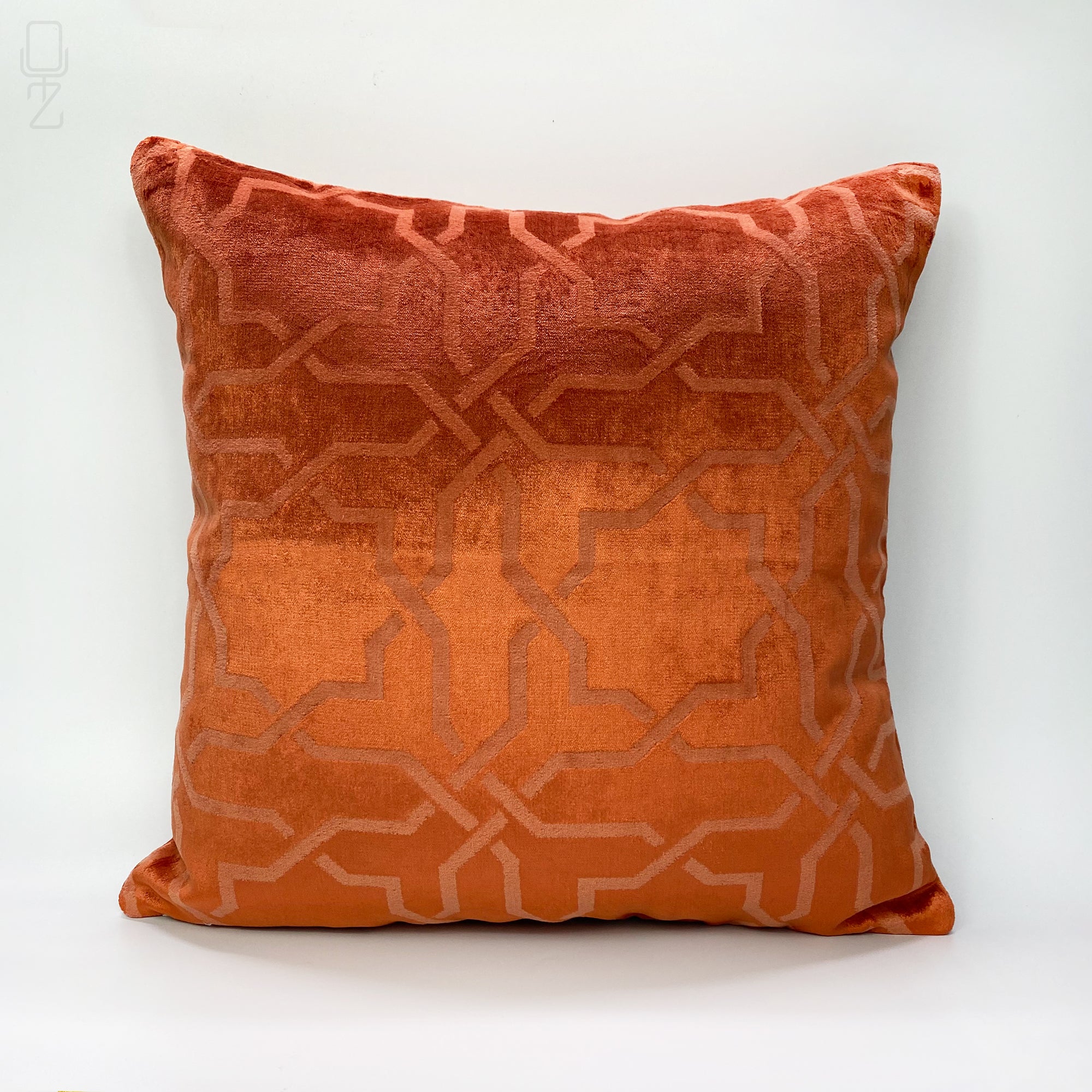 Rust velvet pillow outlet cover