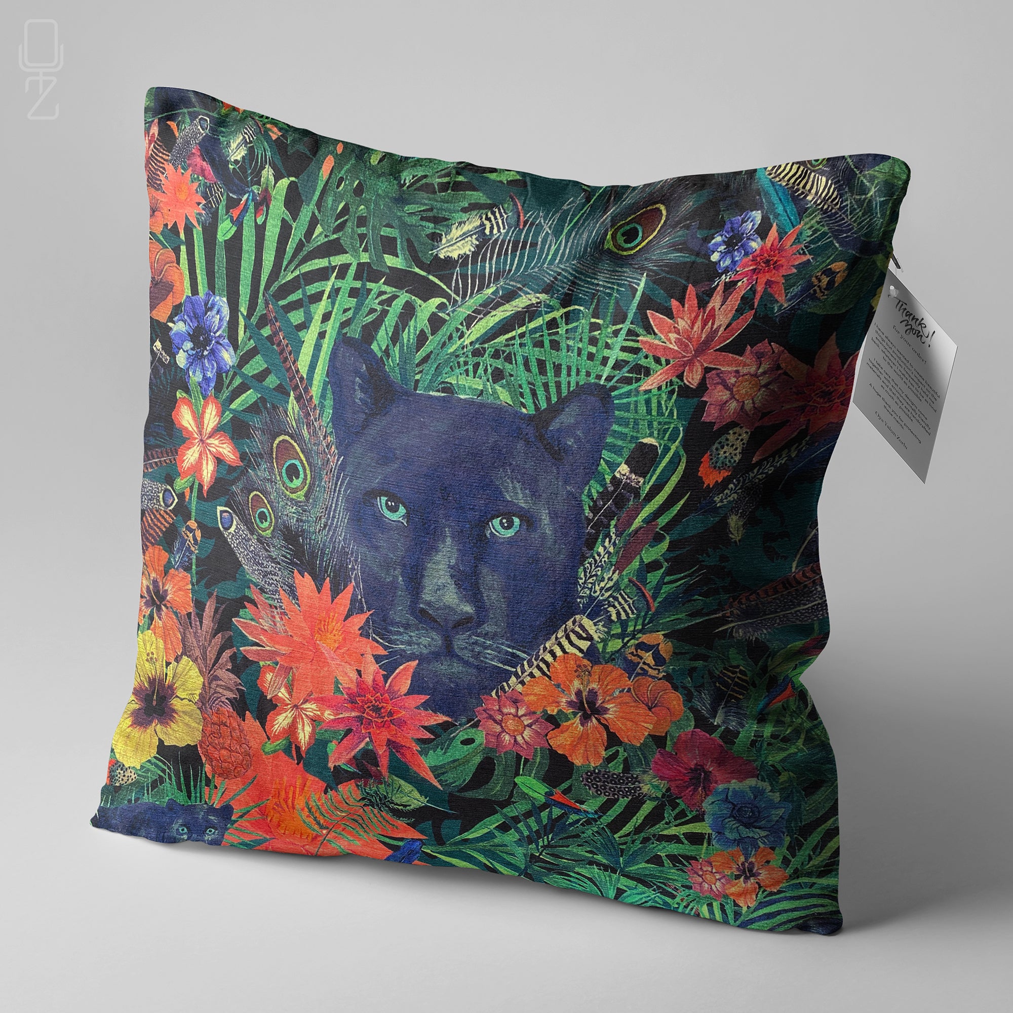 Black panther throw outlet pillow