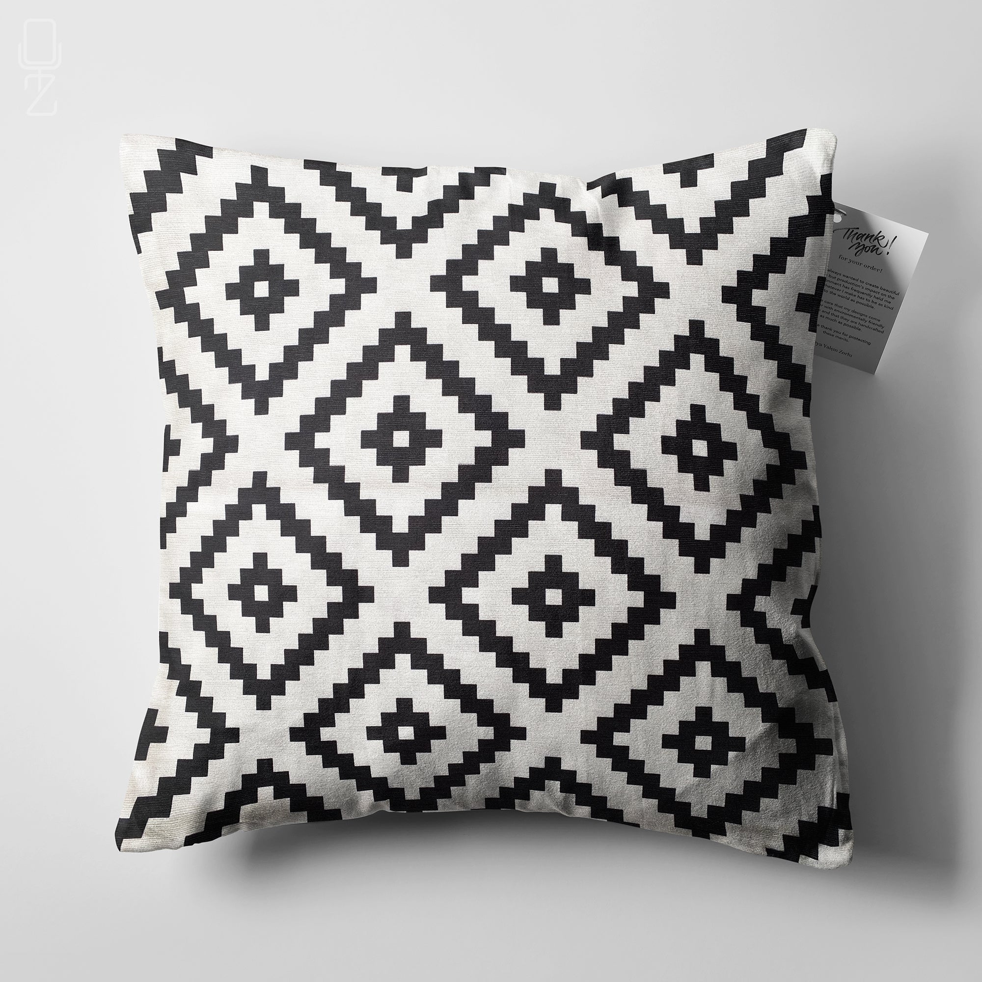 Black and shop white aztec cushions