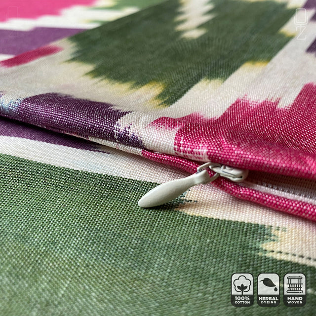 Traditional Ikat Pillow Cover Zip Preview