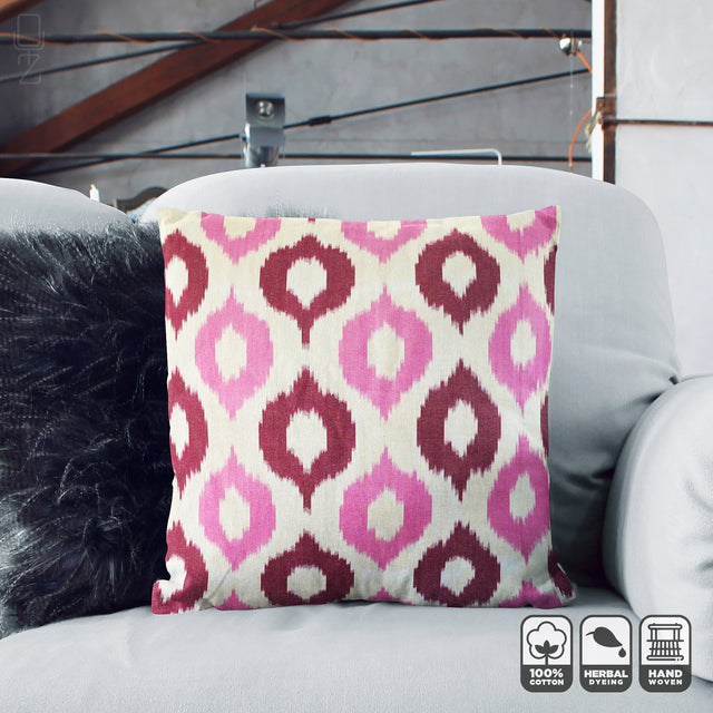 Pink Drop Pattern Cushion Cover 50x50 cm