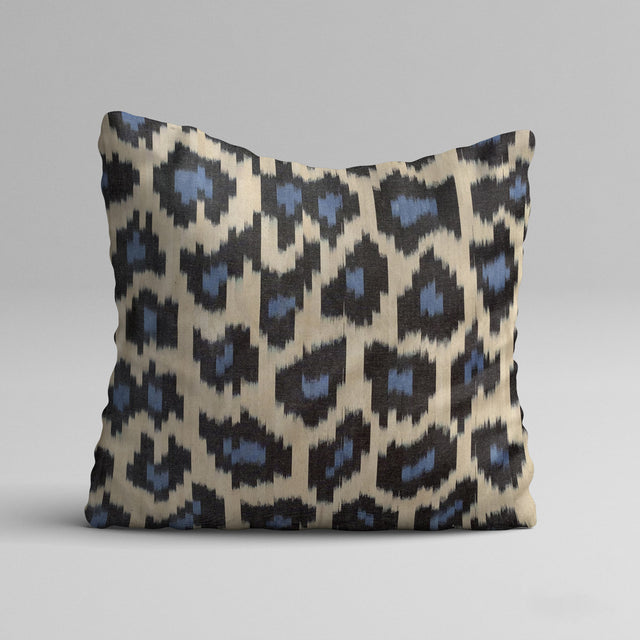 Leopard Pattern Cotton IKAT Cushion Cover