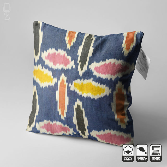 Multicoloured Traditional Ikat Pillow Cover