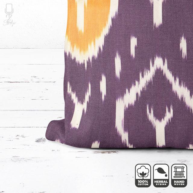 Traditional Ikat Cushion Cover with Multicoloured