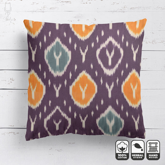 Traditional Ikat Cushion Cover with Multicoloured