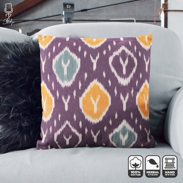 Traditional Ikat Cushion Cover with Multicoloured