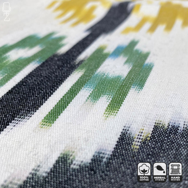 Handwoven Ikat Cushion Cover Texture Preview