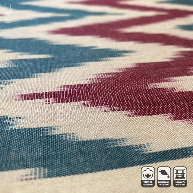 Handwoven Zig Zag and Striped Fabric Texture Preview