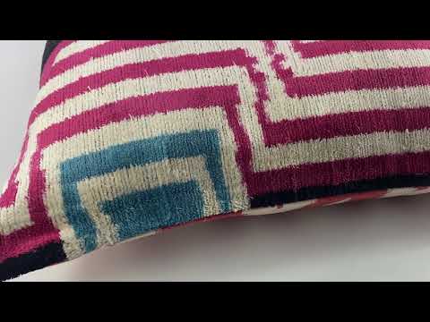 Pink Silk Velvet Traditional Cushion Cover